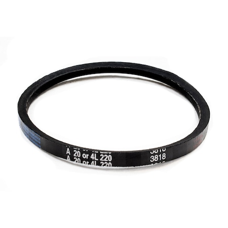 D&D A20/4L220 Classical V-Belt, 22 in Outside Length, 1/2 in Top Width, 1 Ribs A20/4L220